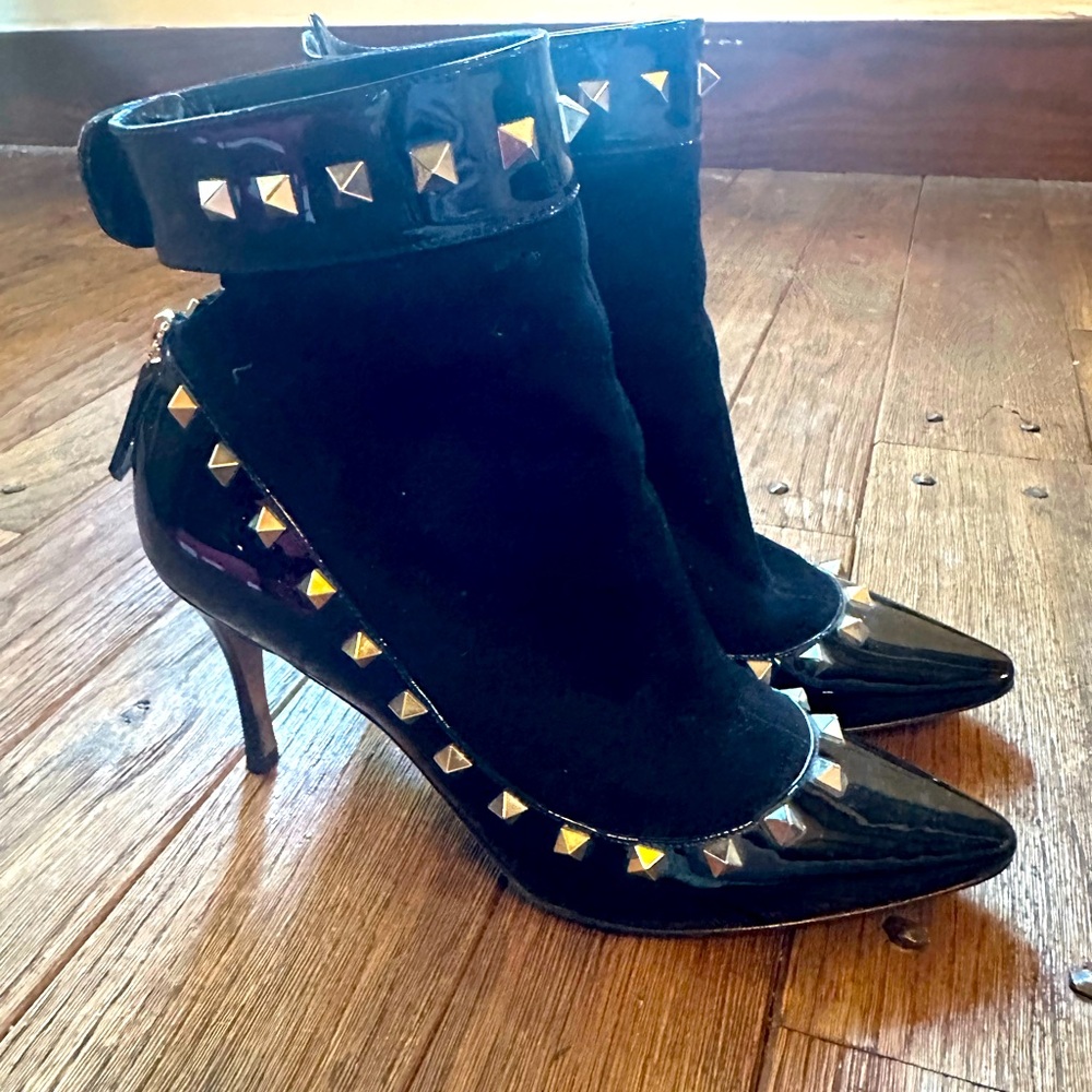 Studded Black Ankle Boots
